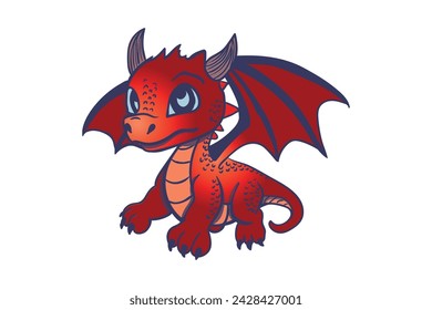 Cute dragon, Kids dragon, Cute mythical animal, Cartoon Dragon, Kids Dragon, Vector, Fantasy creature, Children's illustration, Whimsical, Adorable