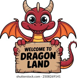 A cute Dragon logo with white background 