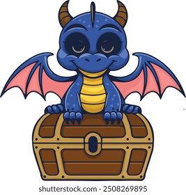 A cute Dragon logo with white background 