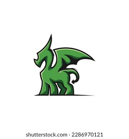 Vector de logotipo de mascota de dragón