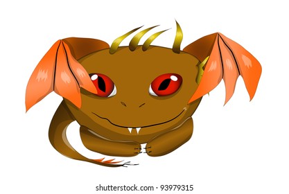 Cute  Dragon monster. vector illustration eps 10