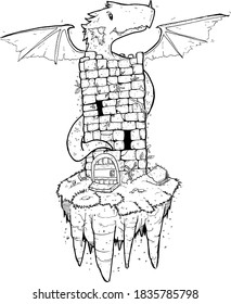 The Cute Dragon is perching on Oupost