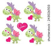 Cute dragon vector illustration