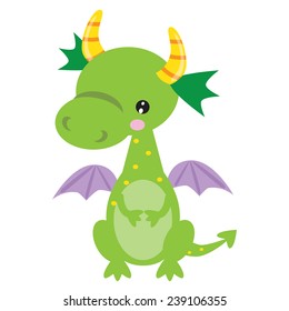 Cute dragon vector illustration