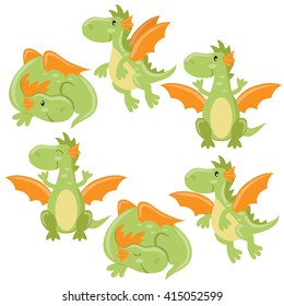 Cute dragon vector illustration