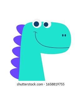 Cute dragon. Vector illustration in children's style, for children's books, posters, stickers or room decor