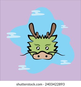 cute dragon vector illustration.Suitable for t-shirt, mug, sticker, etc. Eps 10

