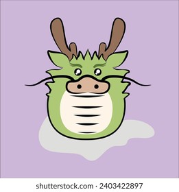 cute dragon vector illustration.Suitable for t-shirt, mug, sticker, etc. Eps 10

