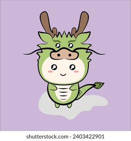 cute dragon vector illustration.Suitable for t-shirt, mug, sticker, etc. Eps 10

