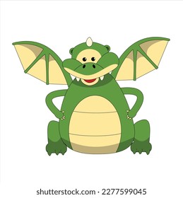 cute dragon vector logo icon