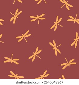 Cute dragonflies pattern background vector design