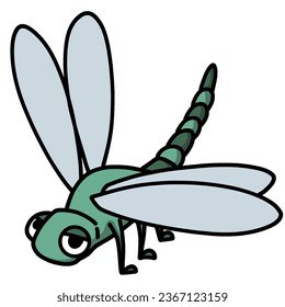 cute dragonfly cartoon drawing transparent background vector illustration