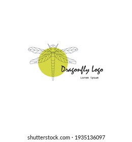 a cute dragonfly logo design