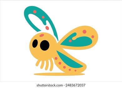 a cute dragonfly vector art