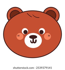 cute drawing cartoon bear. cute animal drawing, doodle, sticker