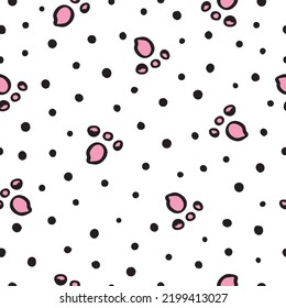 pink and black polka dots tumblr