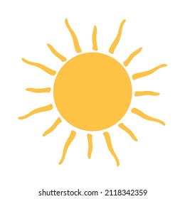 Cute Drawing Sun Doodle Cartoon graphic animation for sky weather