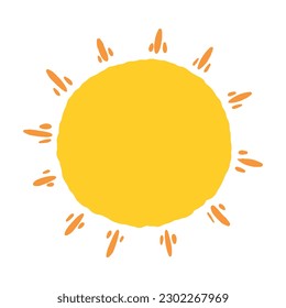 Animación gráfica de dibujos animados de dibujos animados de sol de dibujos animados para el verano y niños libro decoración de elementos aislados en fondo blanco