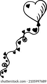 Cute Zeichnung für Hochzeitseinladungen, Grußkarte, Poster, Dekoration. Einfache, moderne Doodles.