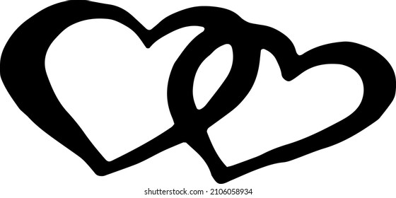 Cute drawing for wedding invitations, greeting card, poster, decoration. Simple, modern doodles.