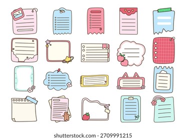 Elemento de papel bonito desenhado do bloco de notas