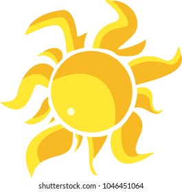A cute drawn sun