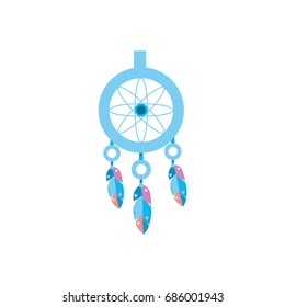 cute dream catcher with feathers design