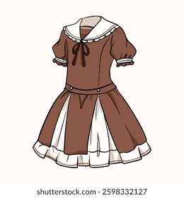 CUTE DRESS OR UNIFORM DIGITAL ILLUSTRATION