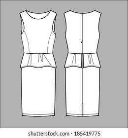 Cute dress vector
