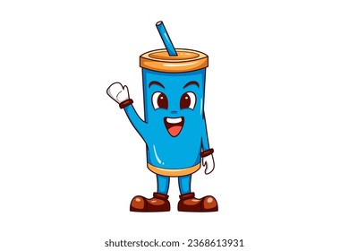 Cute Drink Bottle Character Illustration