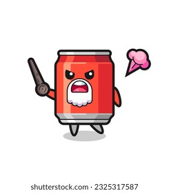 cute drink can grandpa is getting angry , cute style design for t shirt, sticker, logo element