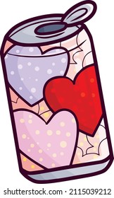 Beber dulce con tema de San Valentín