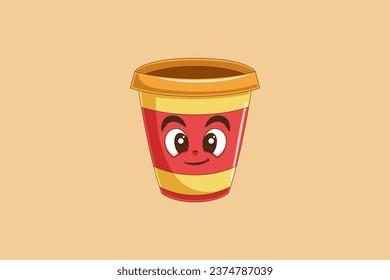 Cute Drink Character Design Illustration