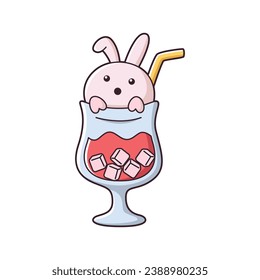 Cute Drink Character Design Illustration