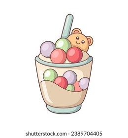 Cute Drink Character Design Illustration
