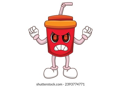 Cute Drink Character Design Illustration