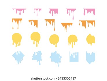 Cute Dripping Melted Element Set