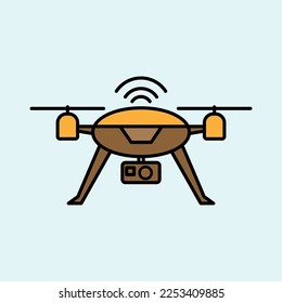 Cute Drone cartoon. vector illustration