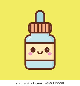 Cute Dropper Medicine Vector Illustration by eare studio