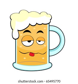 cute drunk beer mug