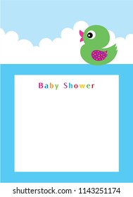 cute duck baby shower greeting card