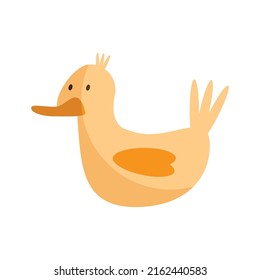 cute duck bird isolated icon