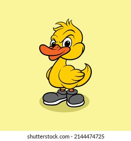 cute duck cartoon for commercial use
