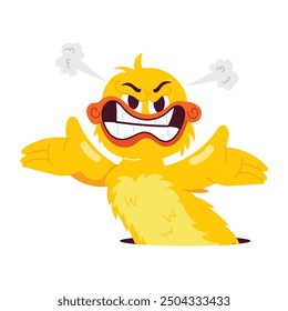 Cute Duck Cartoon Flat Stickers 
