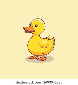 lindo pato ilustración de dibujos animados. pato Vector ilustración de dibujos animados