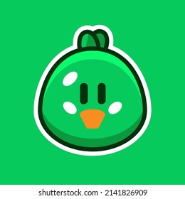 Ilustración del vector de la caricatura del pato de corte 