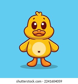 Cute duck character cartoon mascot
