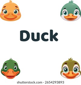 Cara linda del pato que sonríe con la felicidad