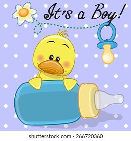 Cute Duck with feeding bottle 