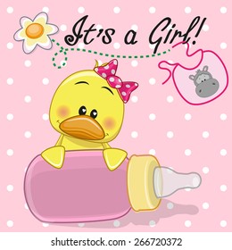 Cute Duck with feeding bottle 